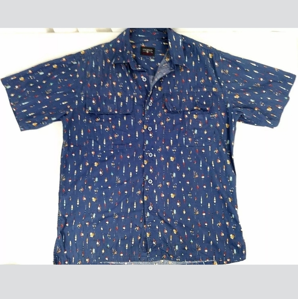 Coleman Outdoors Fishing Lure Button Down …